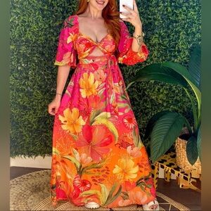 FARM Rio Maralina Long Dress Size S